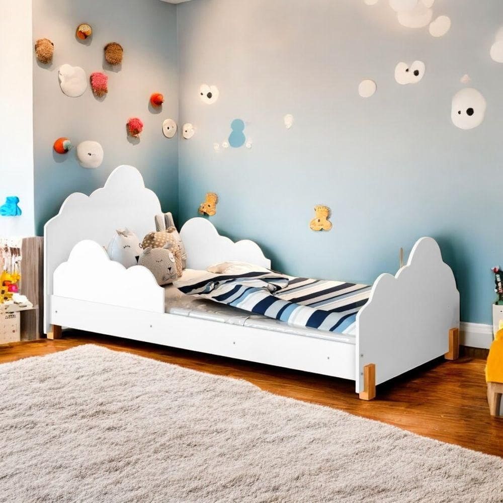 Cama Juvenil Princesa Com Colchão Liz Branco E Mel