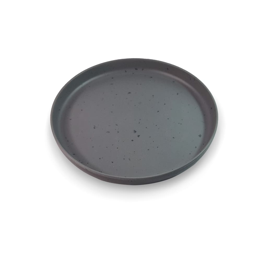 Prato Sobremesa Linha Orgânica Cinza 19Cm - Ad