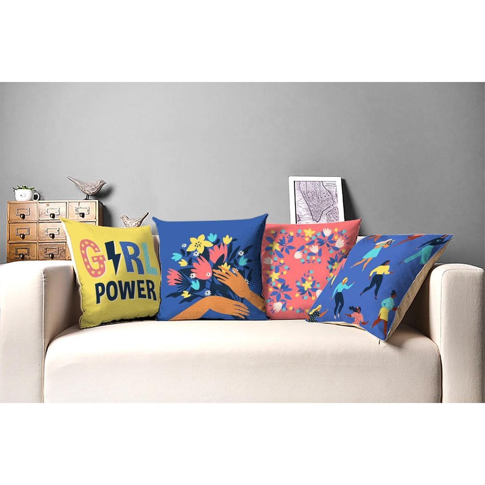 Kit Almofadas Decorativas Estampadas 45 X 45 Cm