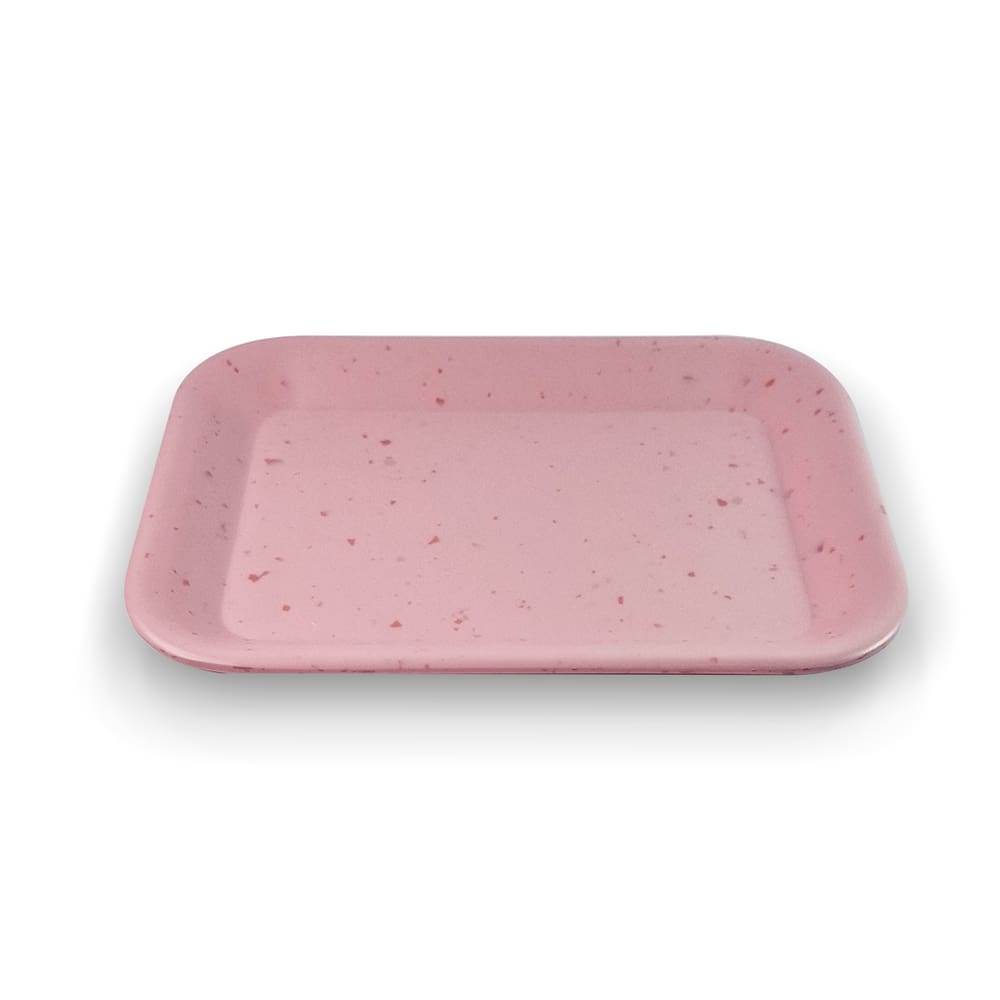 Travessa Retangular Linha Orgânica - Rosa  20,5Cm - Ad