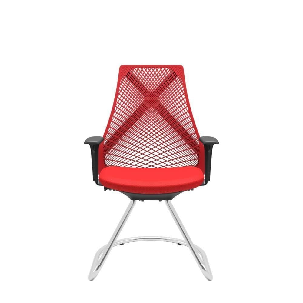 Cadeira Bix Assento Aero Vermelho Aproximação