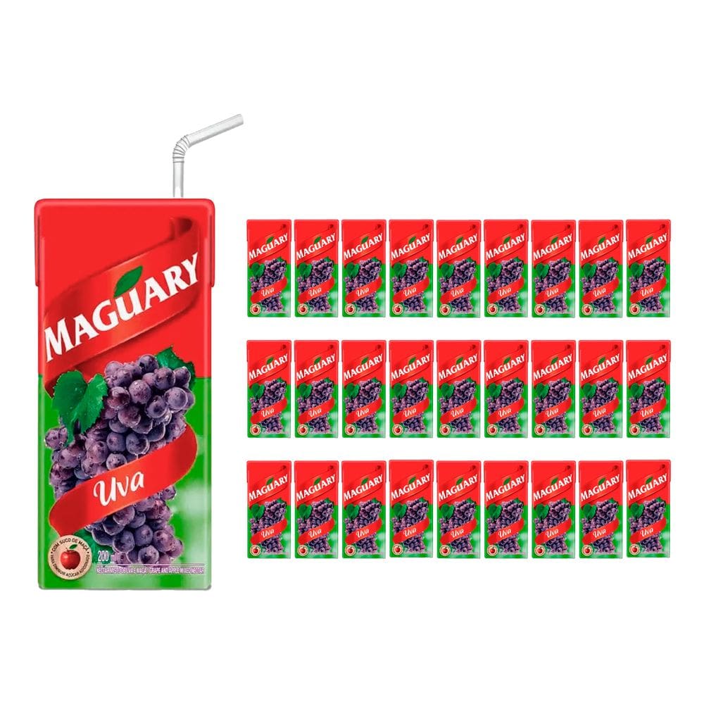 Suco Maguary Néctar de Uva 200ml 27 Unidades