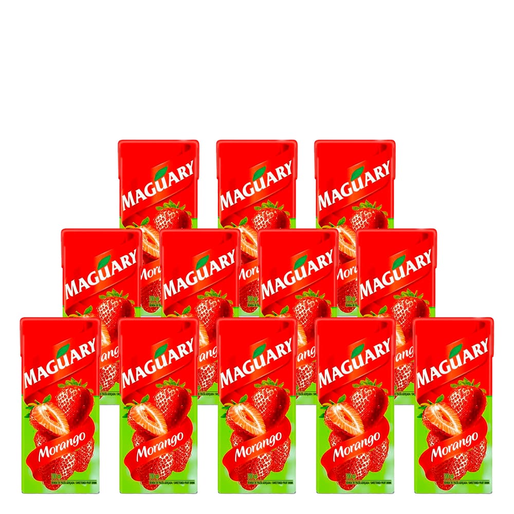 Suco Maguary Sabor Morango 200ml 12 Unidades