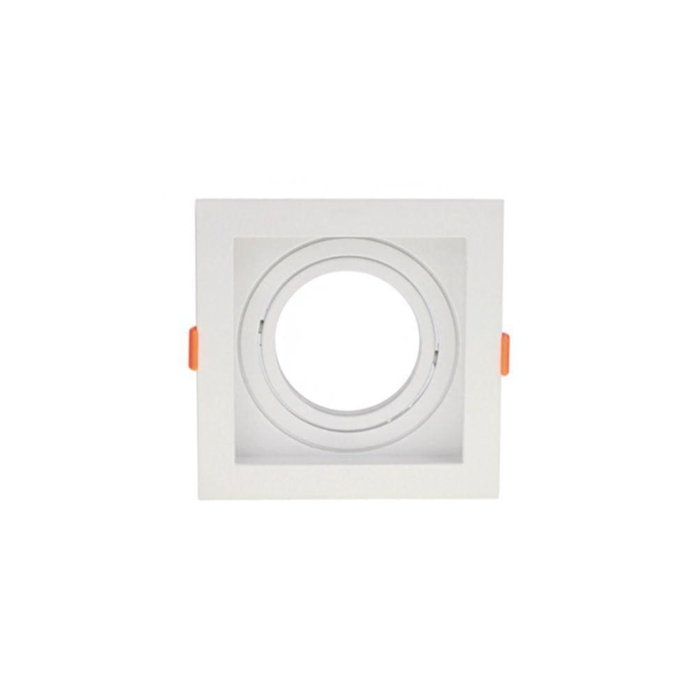 Spot De Embutir Recuado Astraled Berenices Para Lâmpada Mr16 Quadrado Branco Sp-7614
