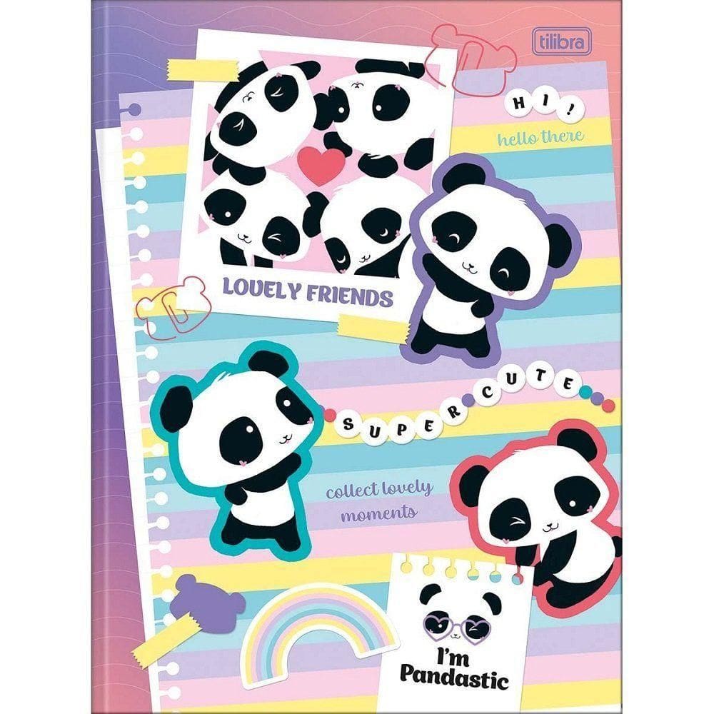 Caderno Brochura Capa Dura Universitário Lovely Friend 80 Folhas Tilibra Estampa 2