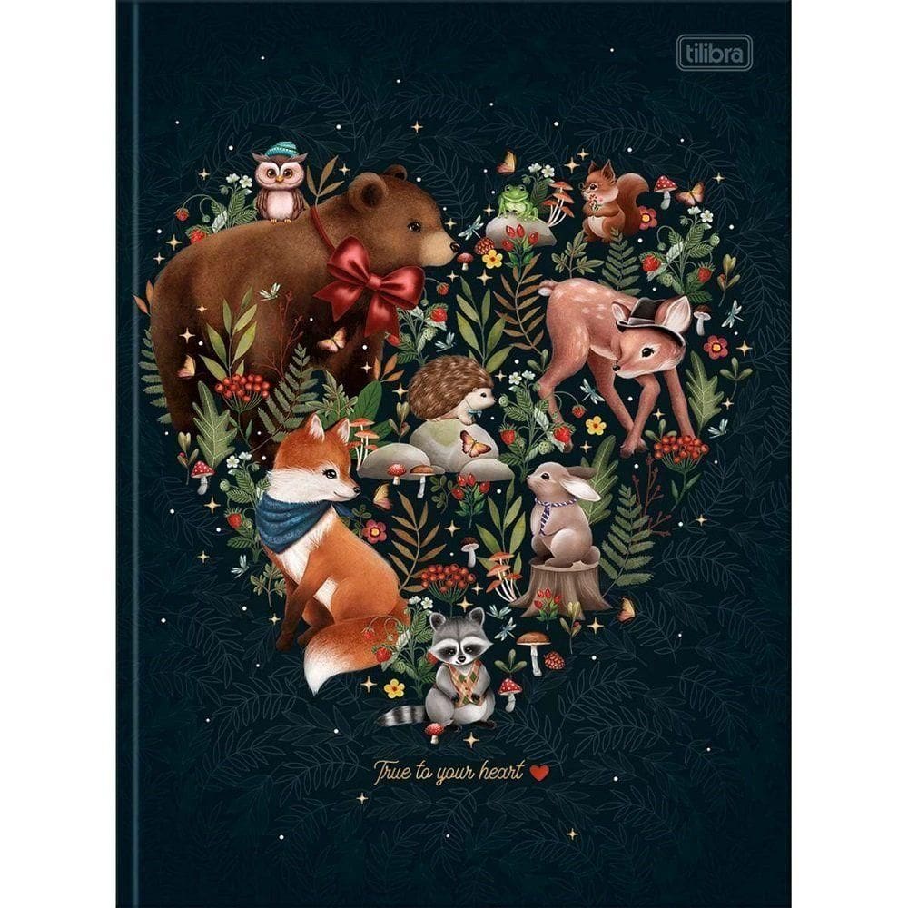 Caderno Brochura Capa Dura Universitário Loveland 80 Folhas Tilibra Preto
