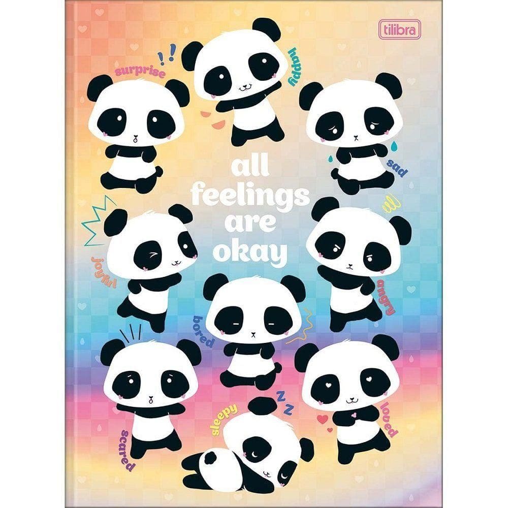 Caderno Brochura Capa Dura Universitário Lovely Friend 80 Folhas Tilibra Estampa 4