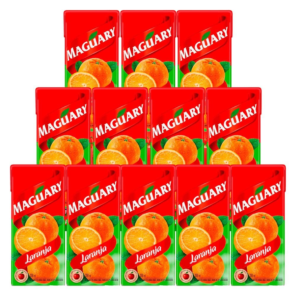 Suco Maguary Néctar de Laranja 200ml 12 Unidades