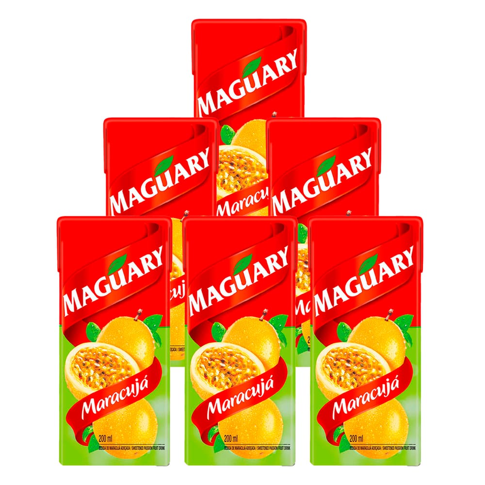 Suco Maguary Maracujá 200ml 6 Unidades