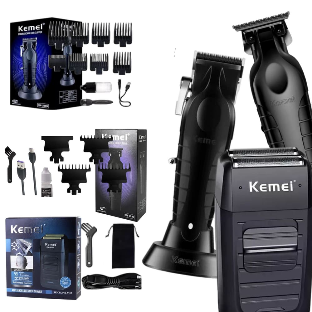 Máquina Kemei Km2296 Corte Km 2299 Acabamento Km 1102
