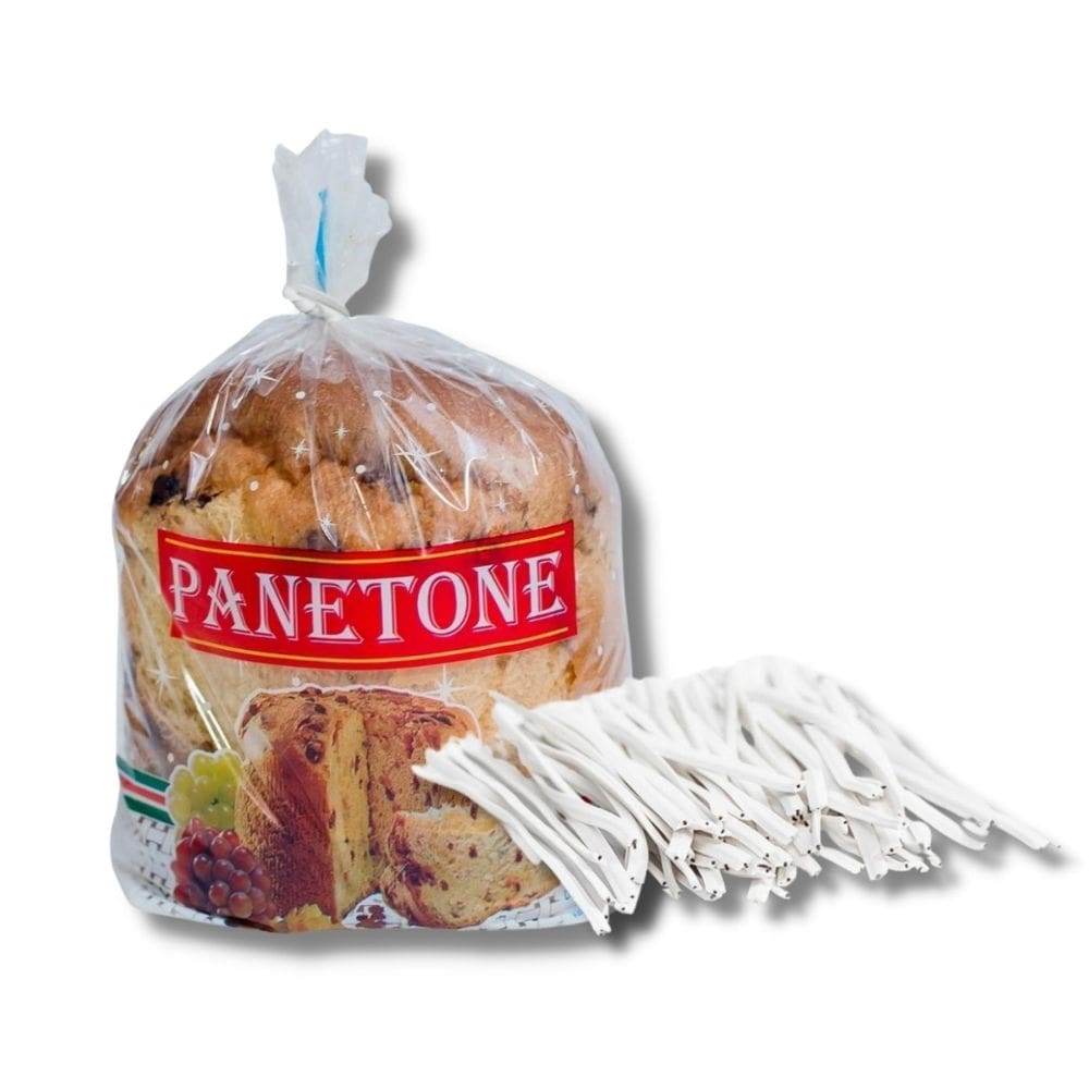 100 Un. De Saco Plastico P/ Panetone 500G +100 Un De Fecho