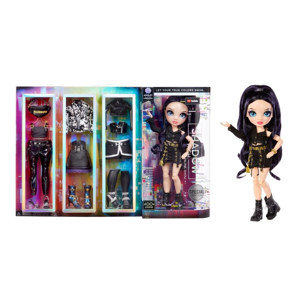 Boneca fashion Rainbow High Trunk Show Ainsley com mais de 20 peças
