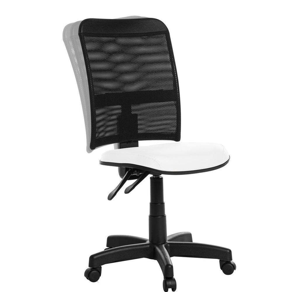 Cadeira De Escritório Ergonômica Em Tela Branco Rce