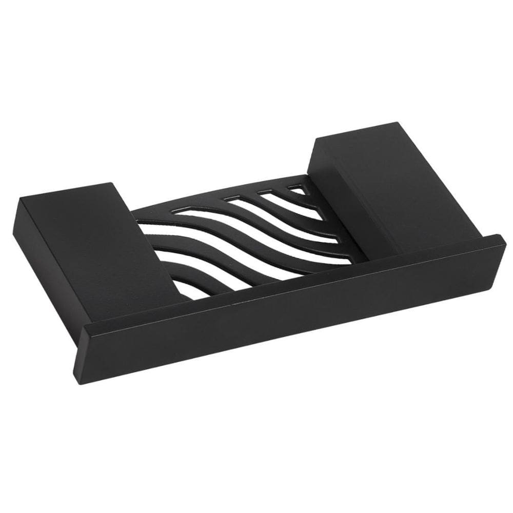 Porta Sabonete De Parede Master Preto Fosco Dupla Fixação