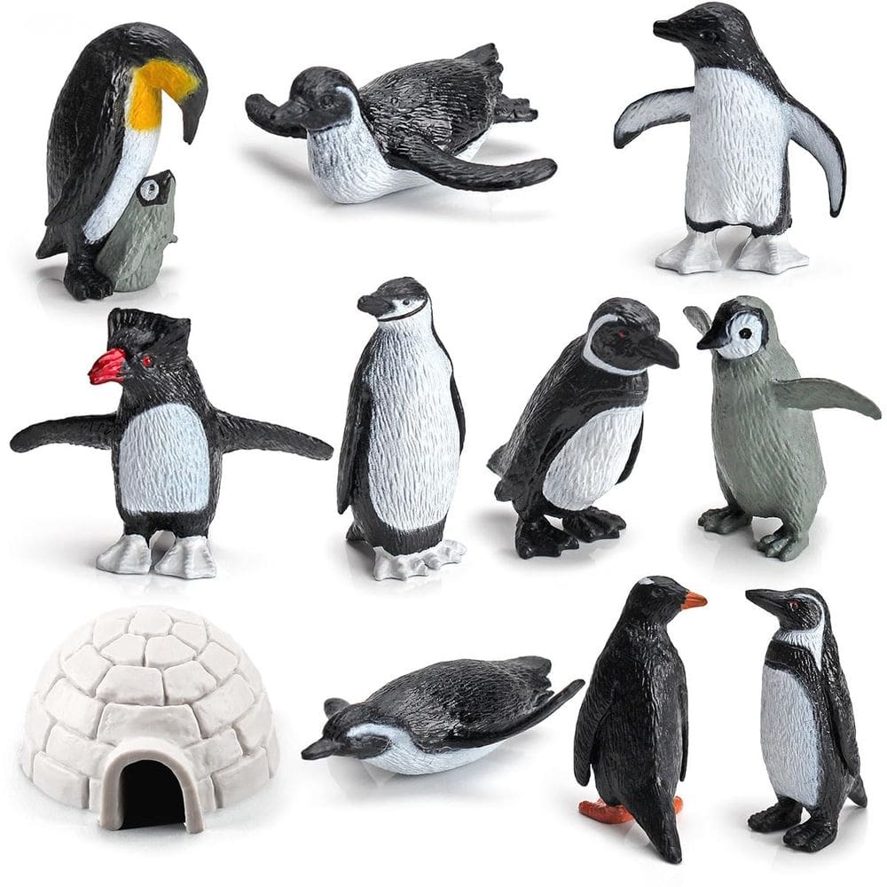 Conjunto de estatuetas Toy Morofme Arctic Penguin, 11 unidades para crianças