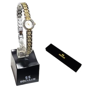 Relógio Seculus Feminino Analógico Cristais Mini 44067LPSVBB2