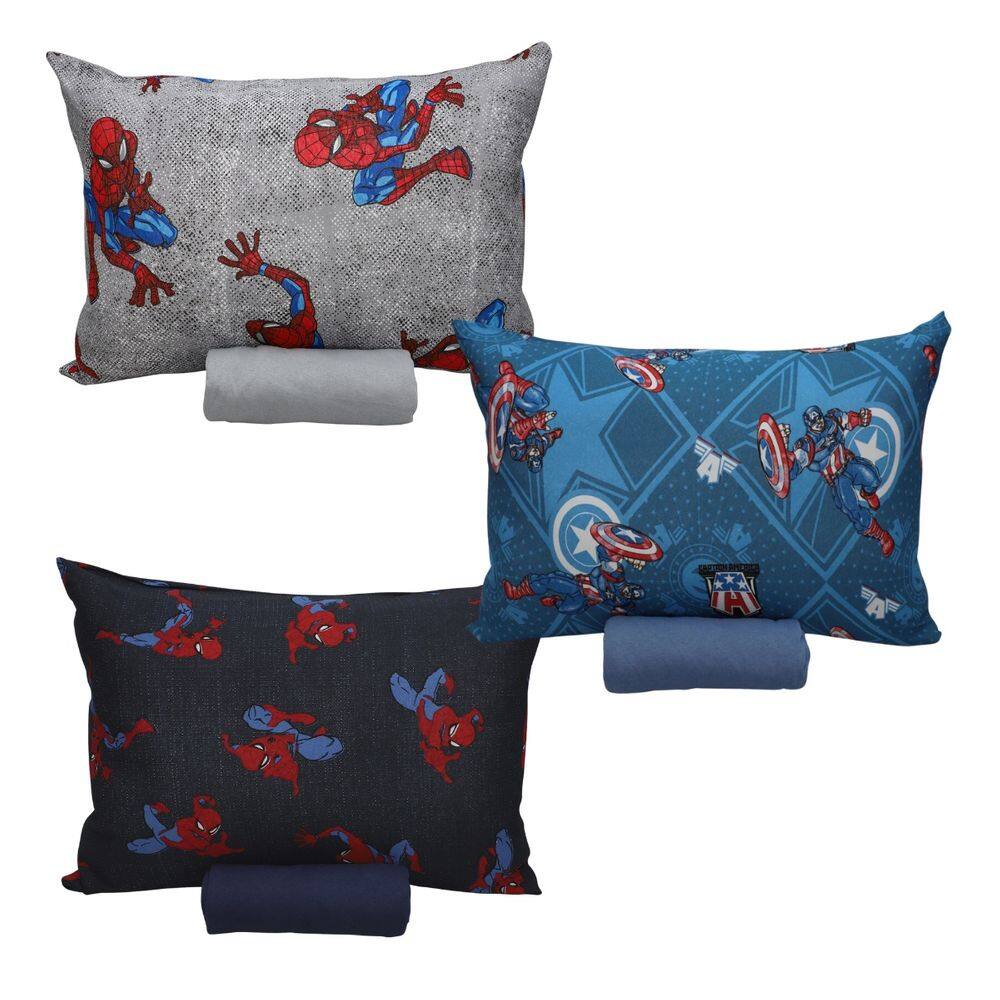 Kit 3 Roupas de Cama 100% Algodão Menino Super Heróis Marvel