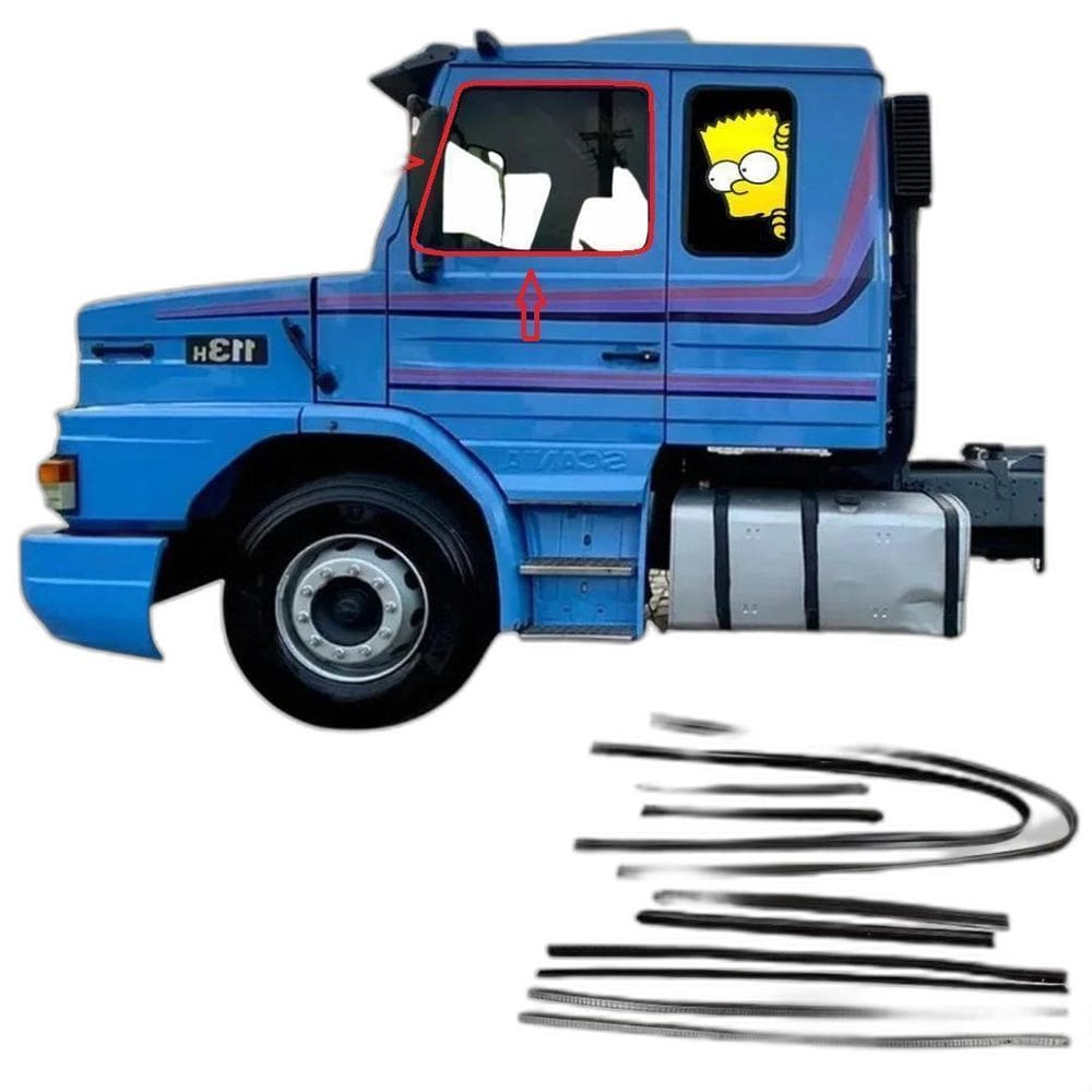 Jogo Canaleta Com Pestana Caminhao Scania T 112 142