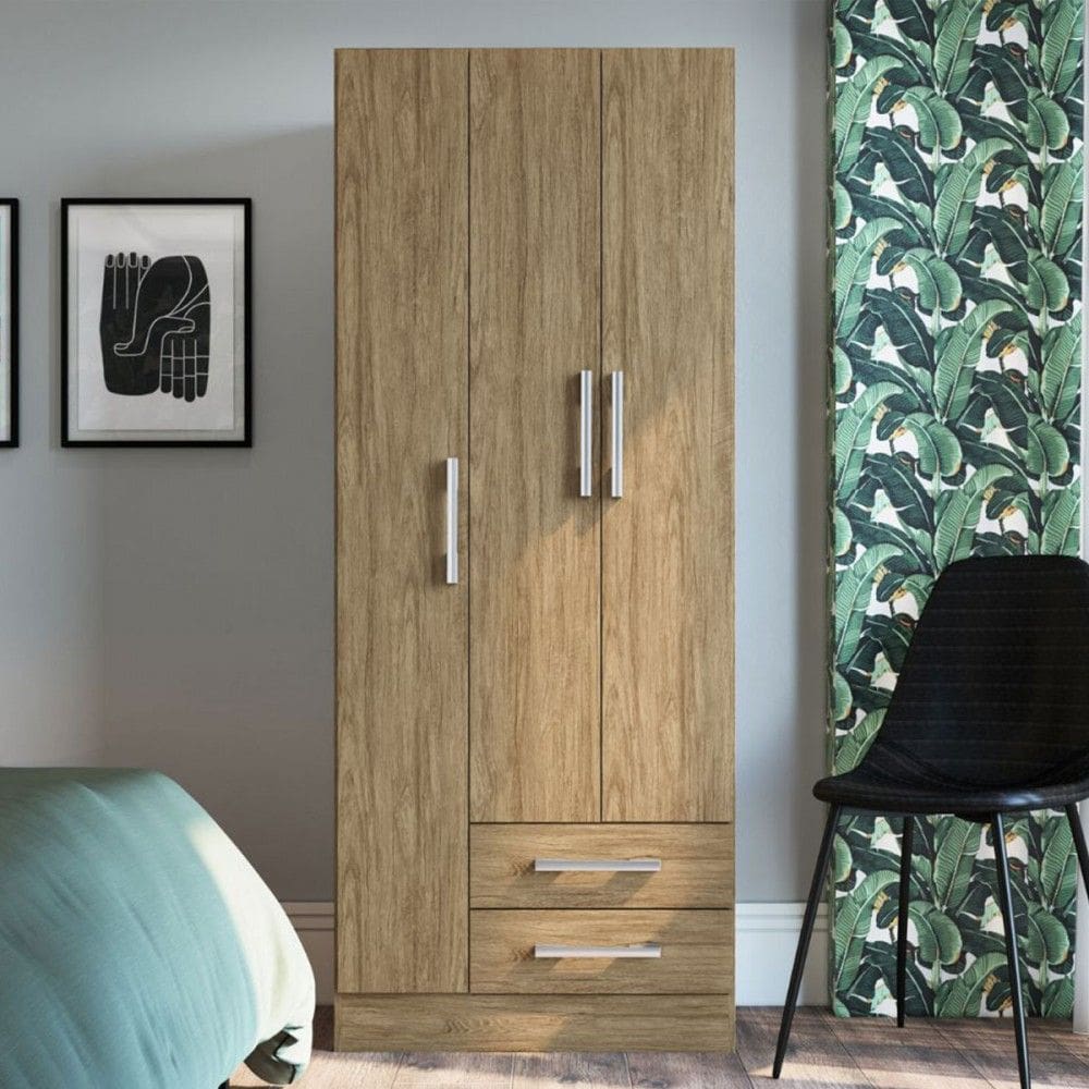 Guarda-Roupa Solteiro 3 Portas 2 Gavetas Rp1320 Wood - Decibal