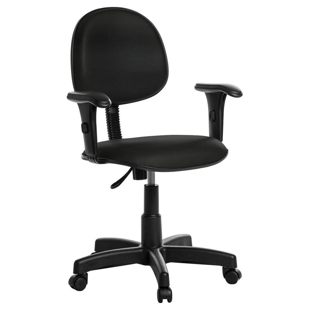 Cadeira De Escritório Executiva Com Braço Preto Rv