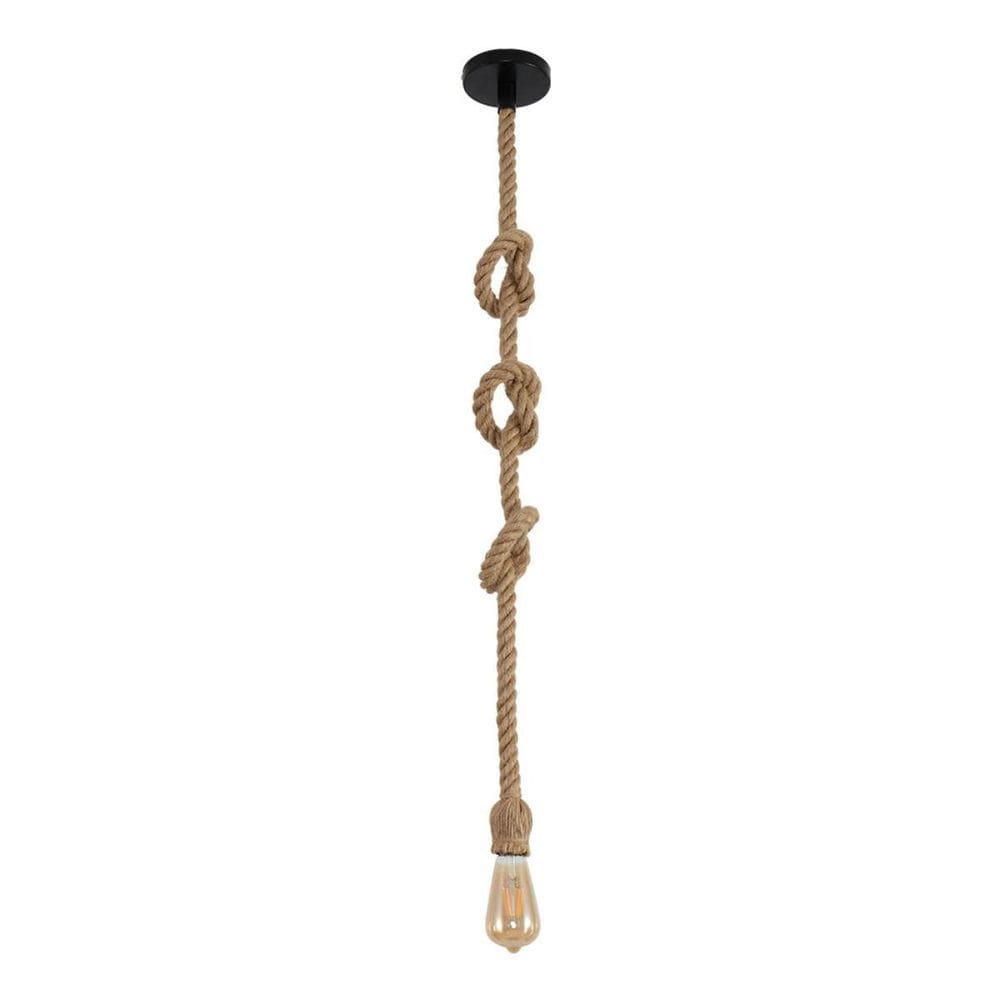 Luminária Pendente Lustre Teto Corda Sisal 1,5 Metro Rústico