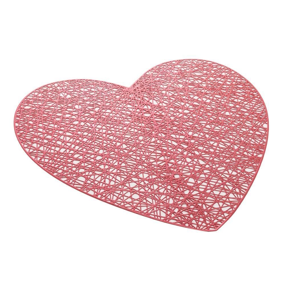 Lugar Americano de PVC Coração Vermelho 38cm - Lyor