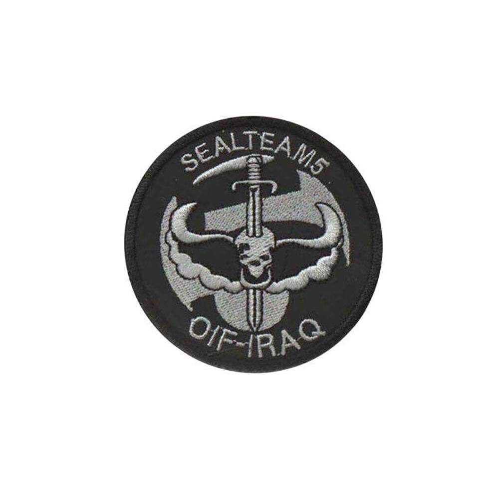 Patch Bordado Seal Team 5 Oif - Iraq Com Fecho De Contato