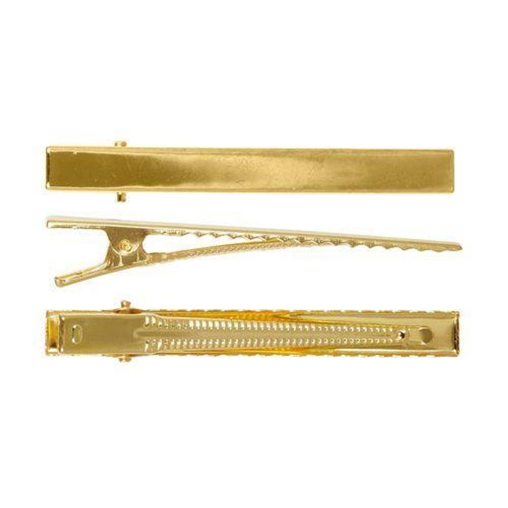 Bico De Pato Com Dentinho Dourado Reto 7,5Cm- 12 Unidades
