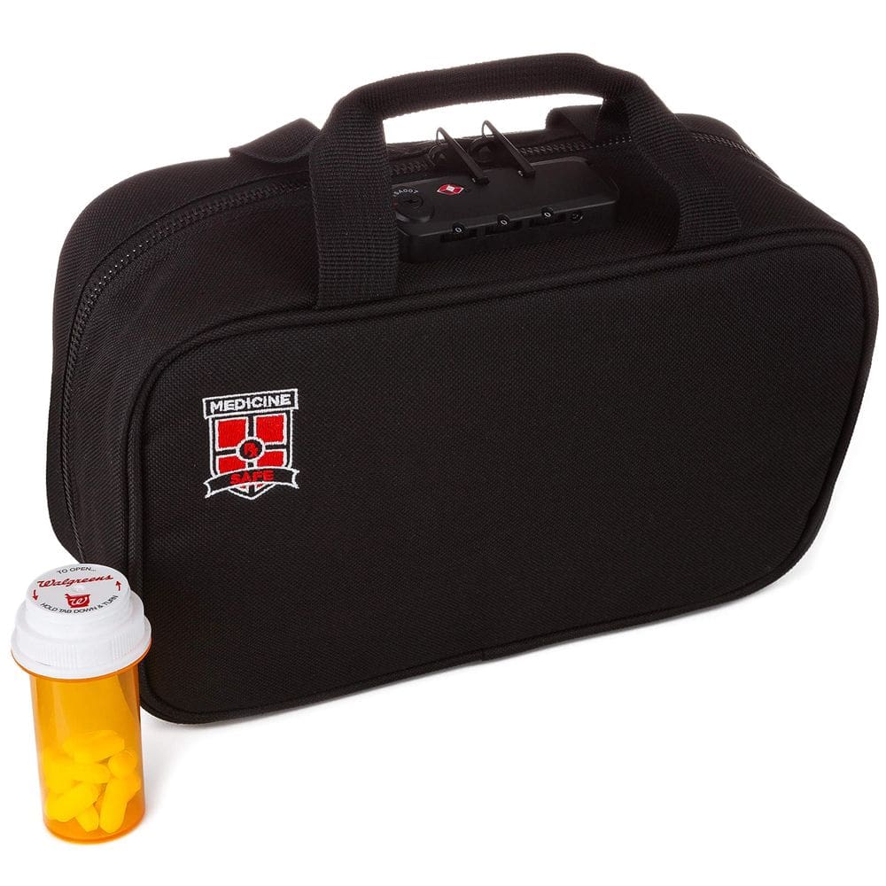 Mala de viagem Medicine RX Safe Medication com fechadura de 3 dígitos