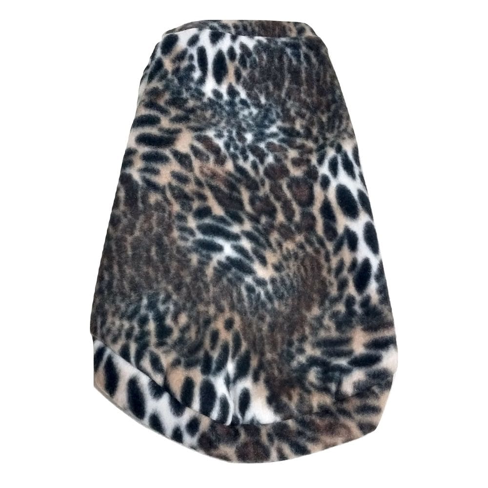 Roupa capa soft para cachorro estampa de onça tamanho GG