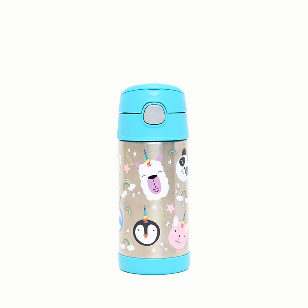Garrafa Térmica Infantil Funtainer F401 Unicórnio Colorido Thermos - 355ml