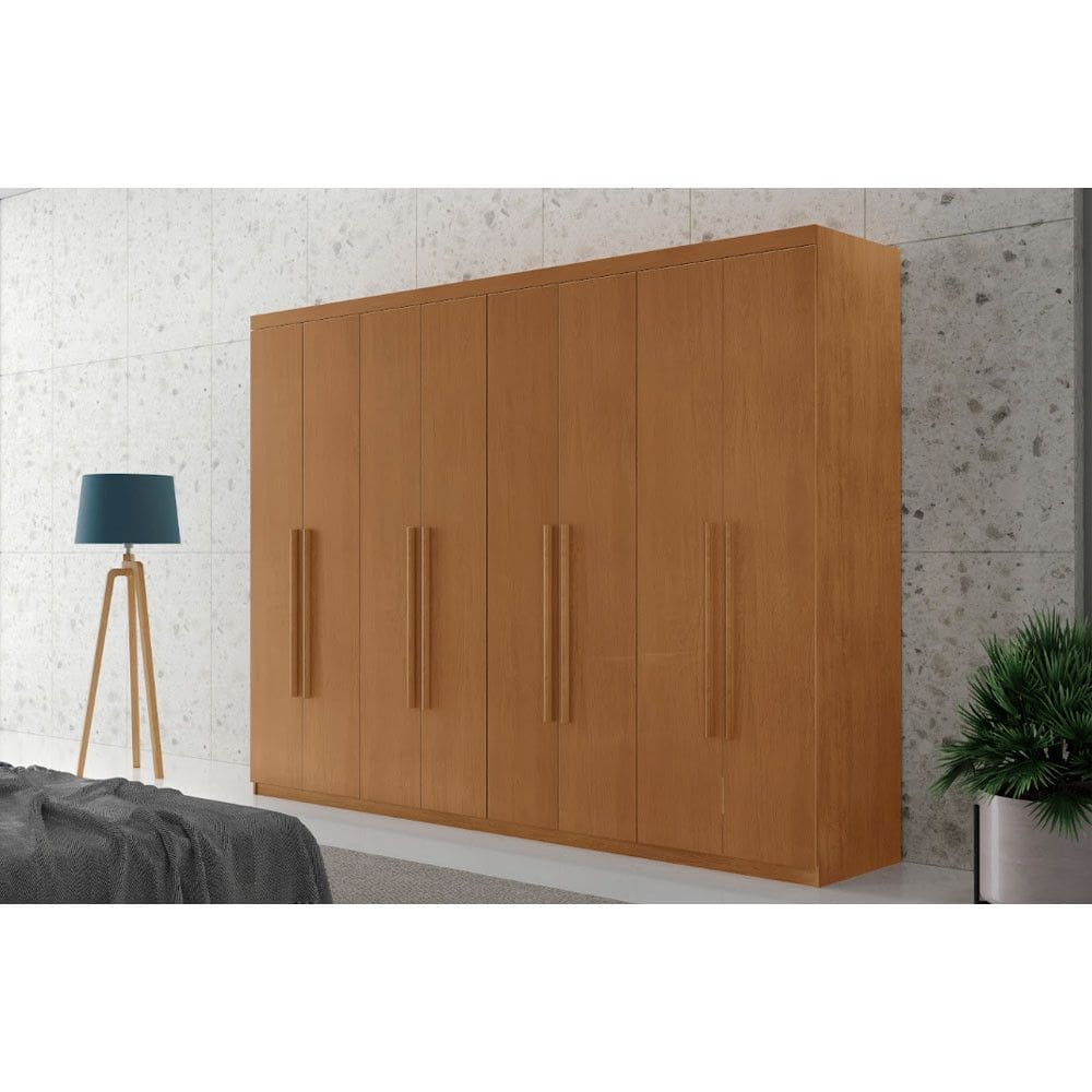 Guarda Roupa Casal Heros com 8 Portas e 4 Gavetas MDF Moderna