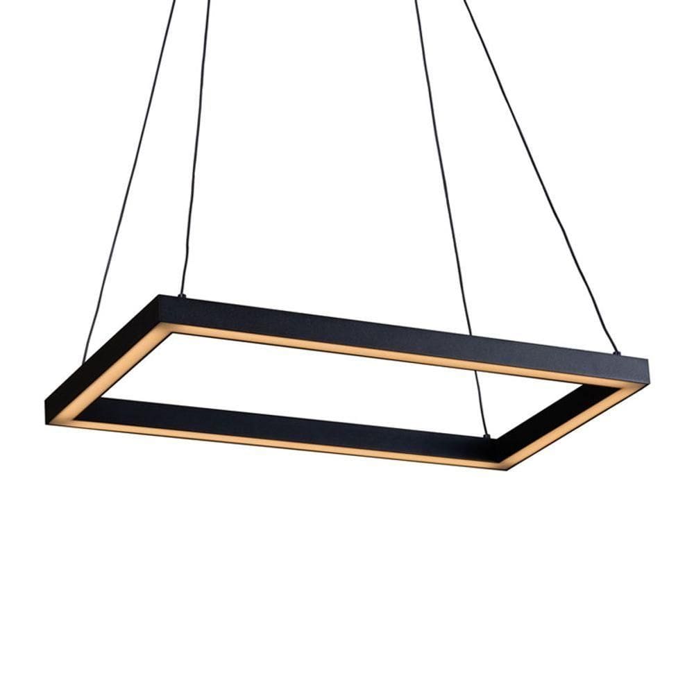 Lustre Pendente Newline Fit Led 743 Bivolt Preto 4000k Luz Neutra