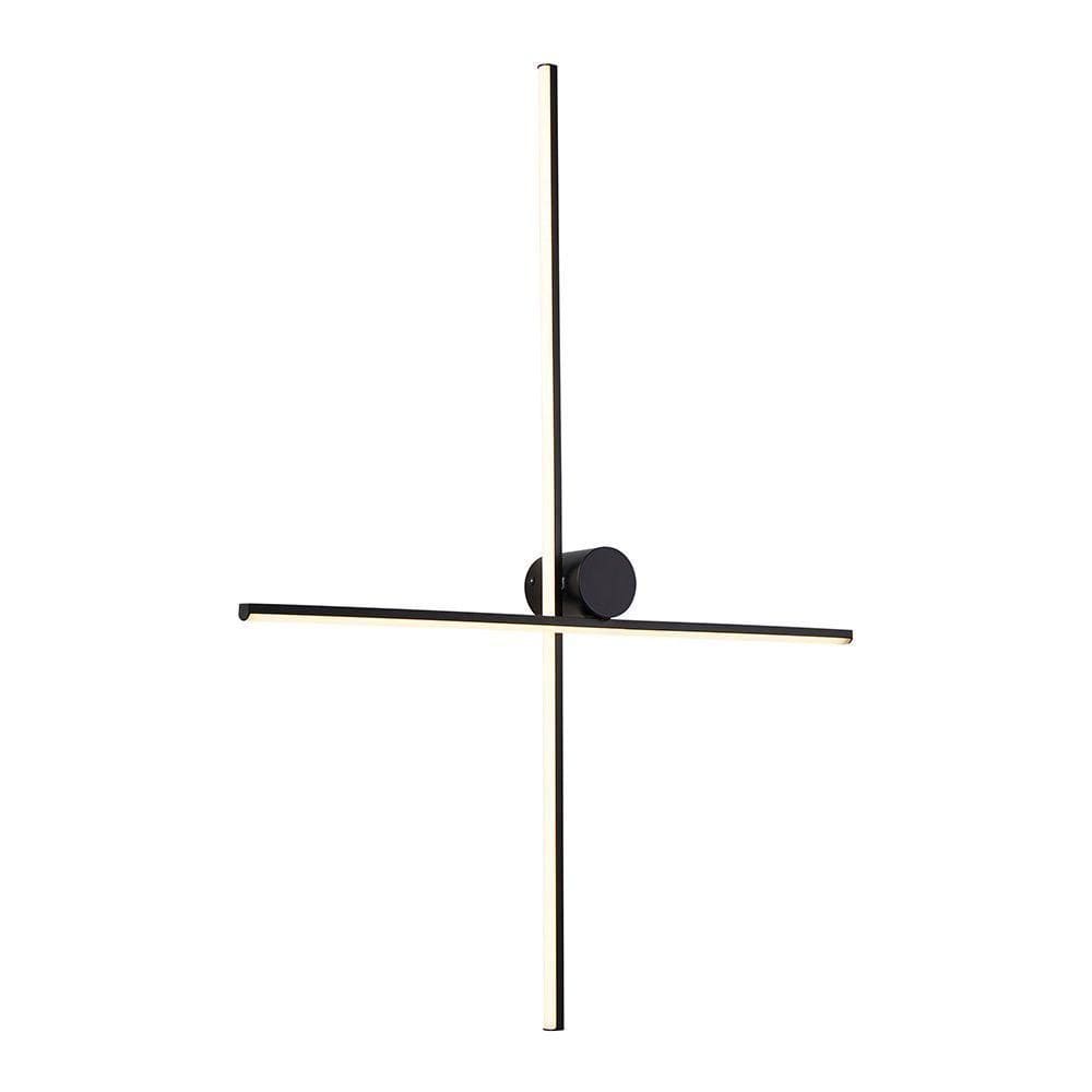Arandela Nordecor Nien 60cm+80cm 20w Led Bivolt Preto 3000k Luz Amarela 2937