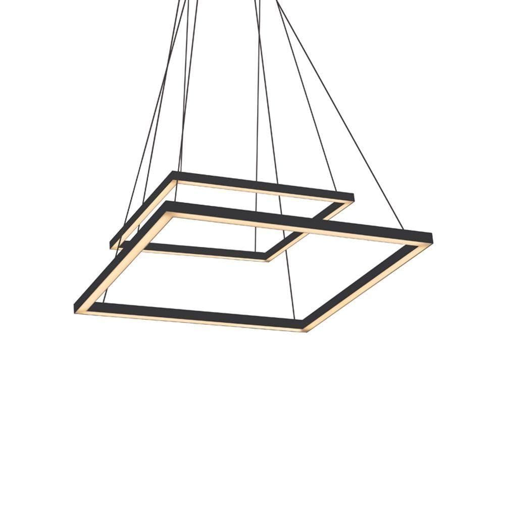 Lustre Pendente Newline Fit Led 746 Bivolt Preto 3000k Luz Amarela