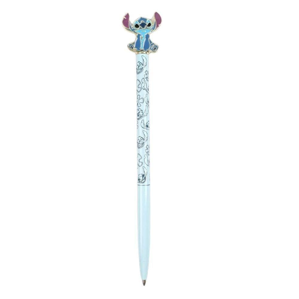 Caneta Metálica Escrita Média Preta 1.0mm Disney Stitch Molin