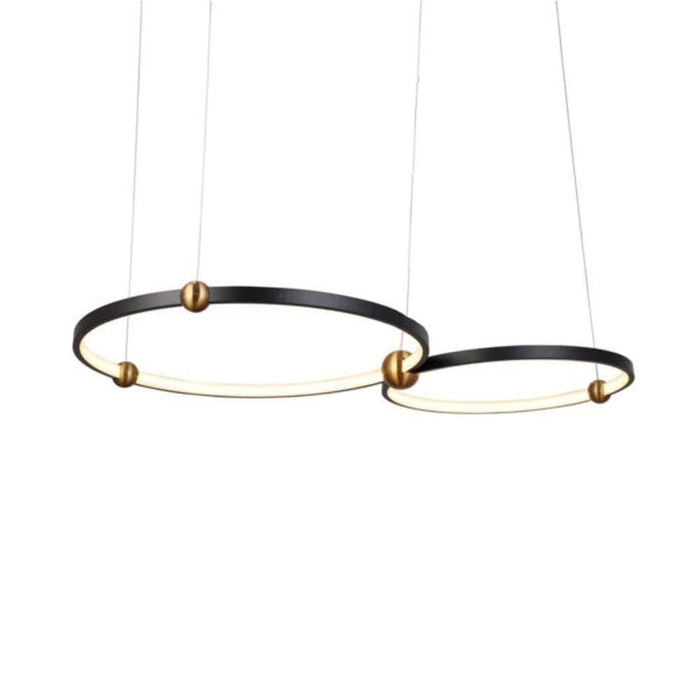 Lustre Pendente Skylight Circles 3075 Preto Led Bivolt