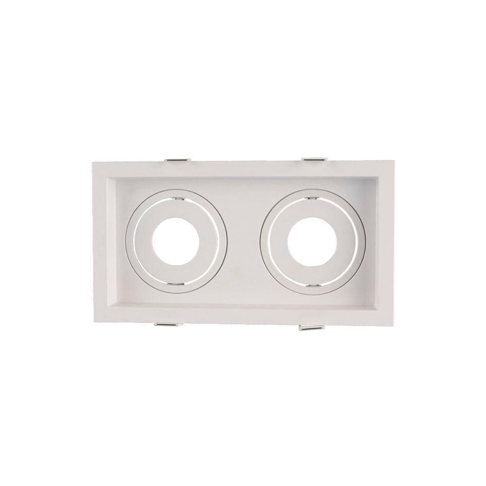 Spot De Embutir Recuado Astraled Berenices Para 2 Lâmpadas Ar70 Branco Sp-7636