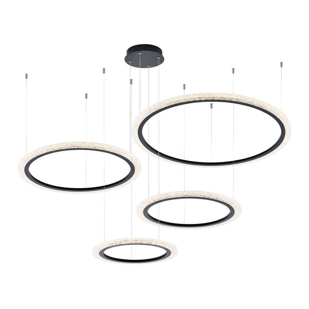 Lustre Pendente Astraled Aspectral Pl-9741 Preto Led Bivolt