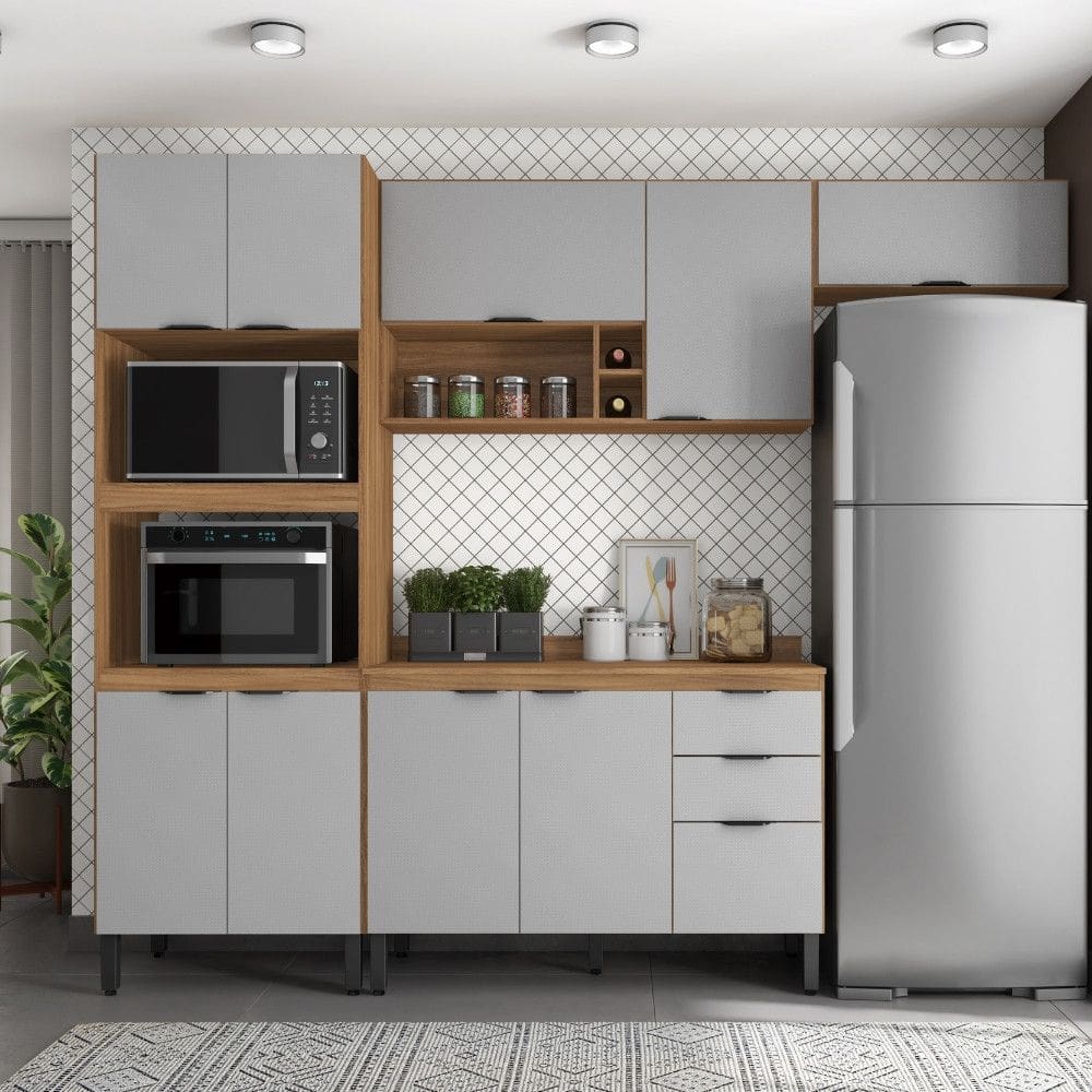 Cozinha Compacta 4 Peças com Nicho FI0003 Firenza Demobile