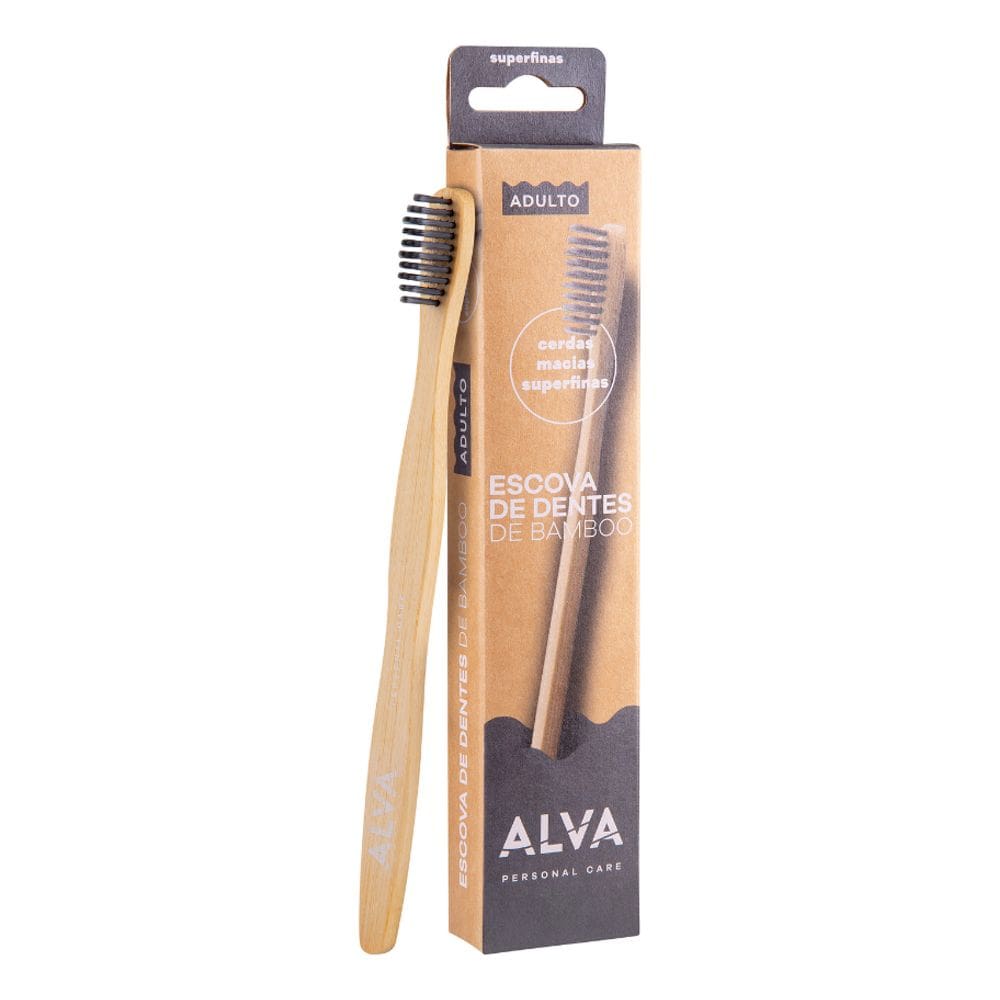 Escova Dental Bambu Cerdas Super Finas Adulto Alva