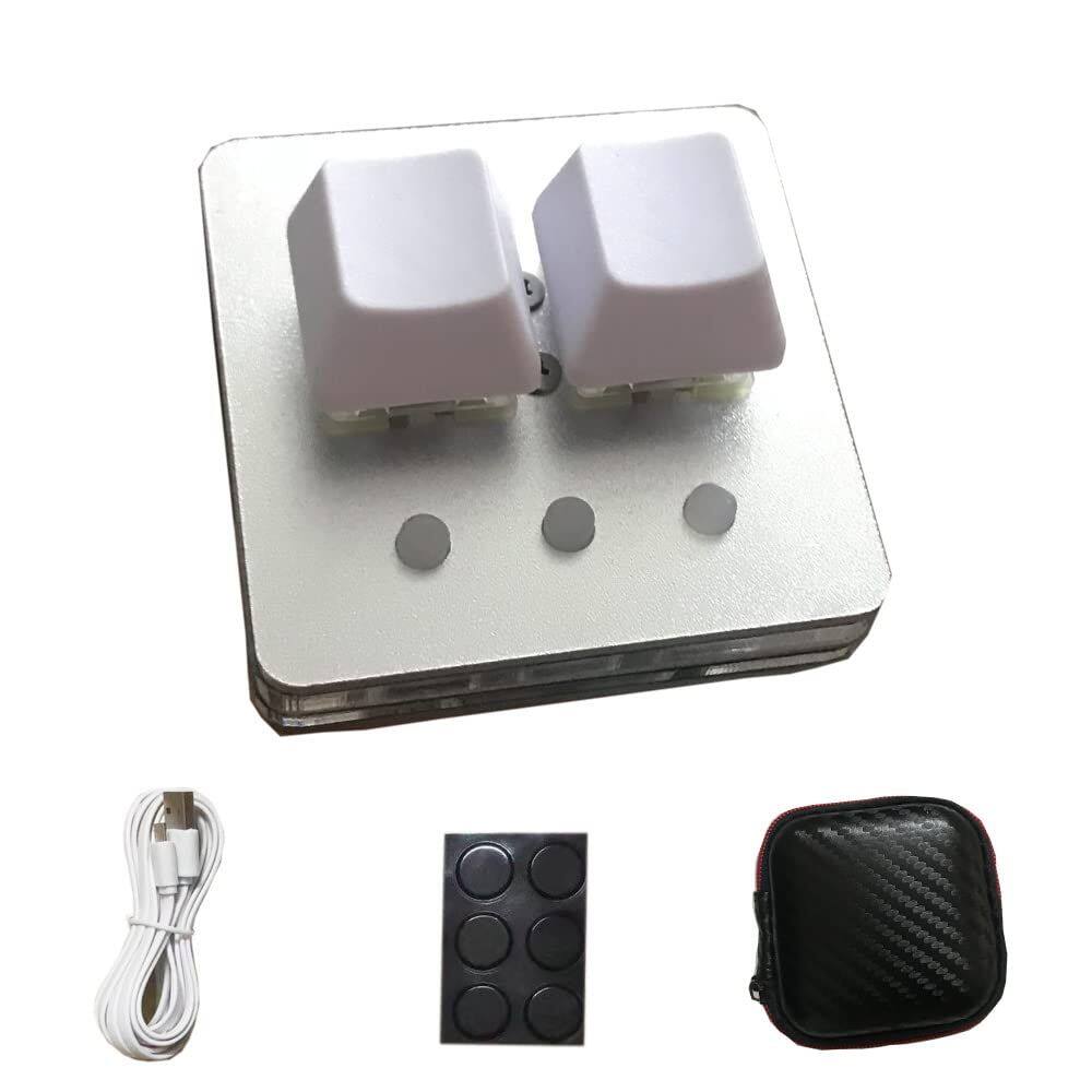 Teclado MAJUDOT Mini Cherry Red Switch Teclado para jogos OSU de 2 teclas