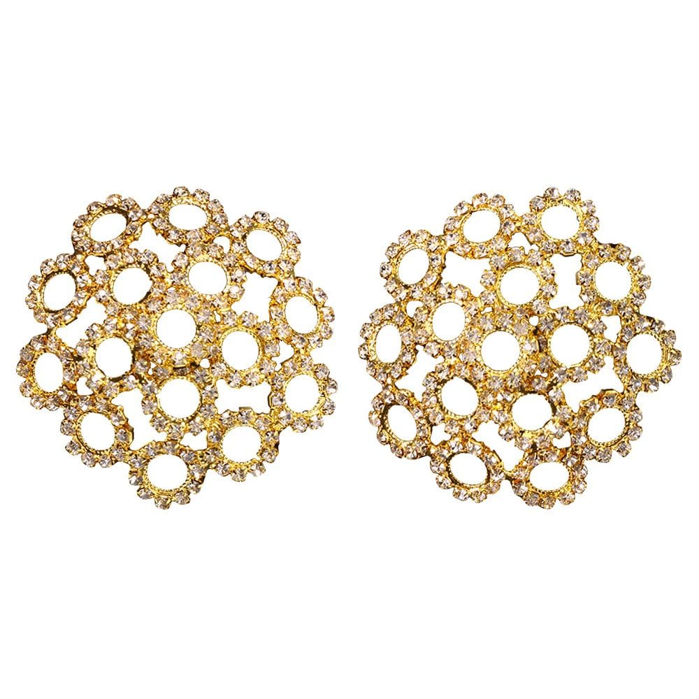 Capas de peito MOSSTYUS Rhinestone Pasties Rave Party Club Gold
