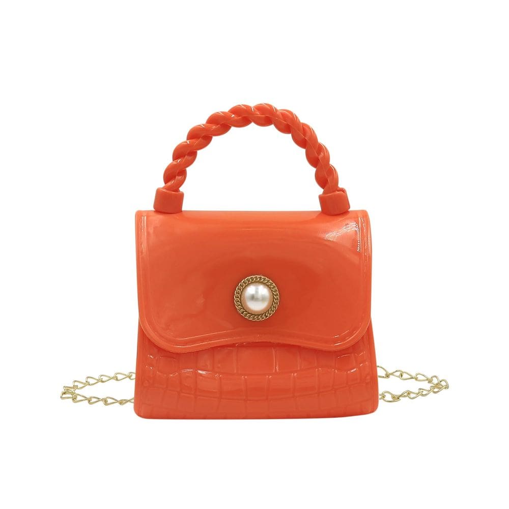 Bolsa de ombro MOSSTYUS Little Girls Mini Jelly Purse Orange