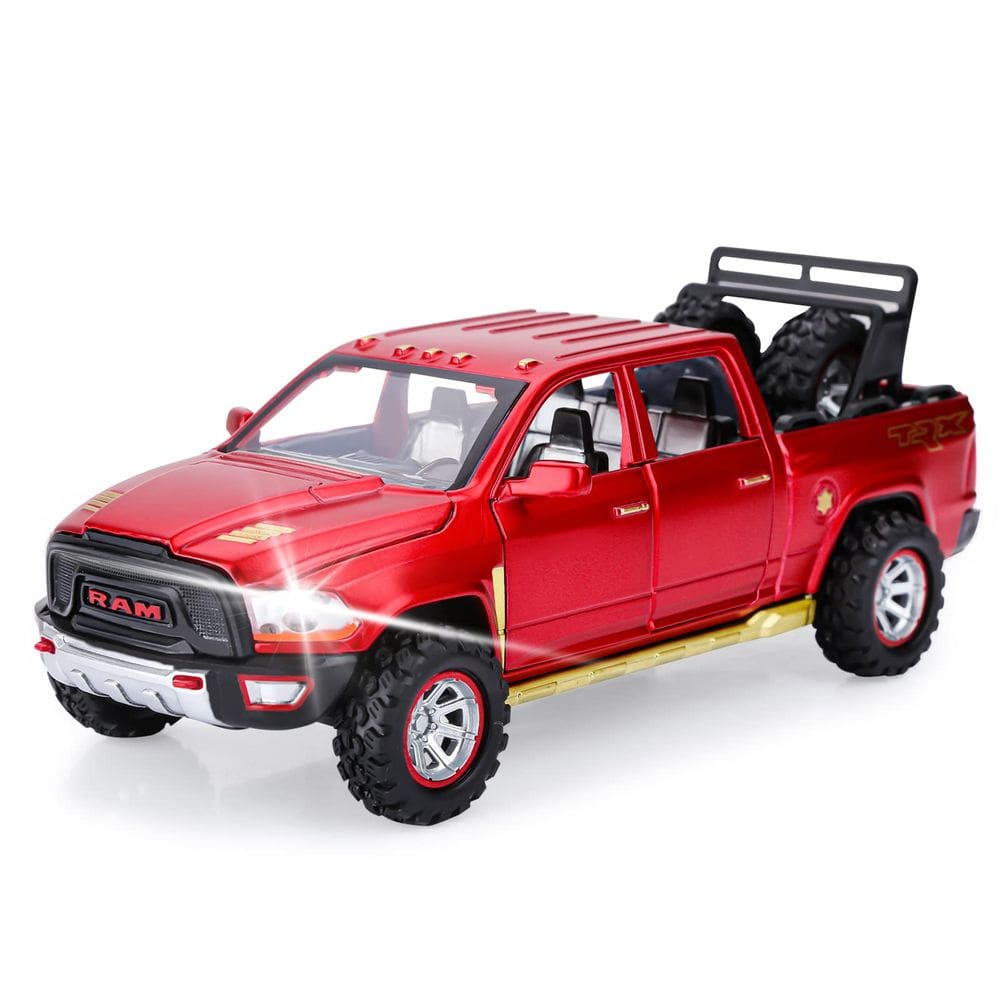 Caminhão de brinquedo SASBSC RAM 1500 de metal fundido sob pressão com luz e som 3+Y