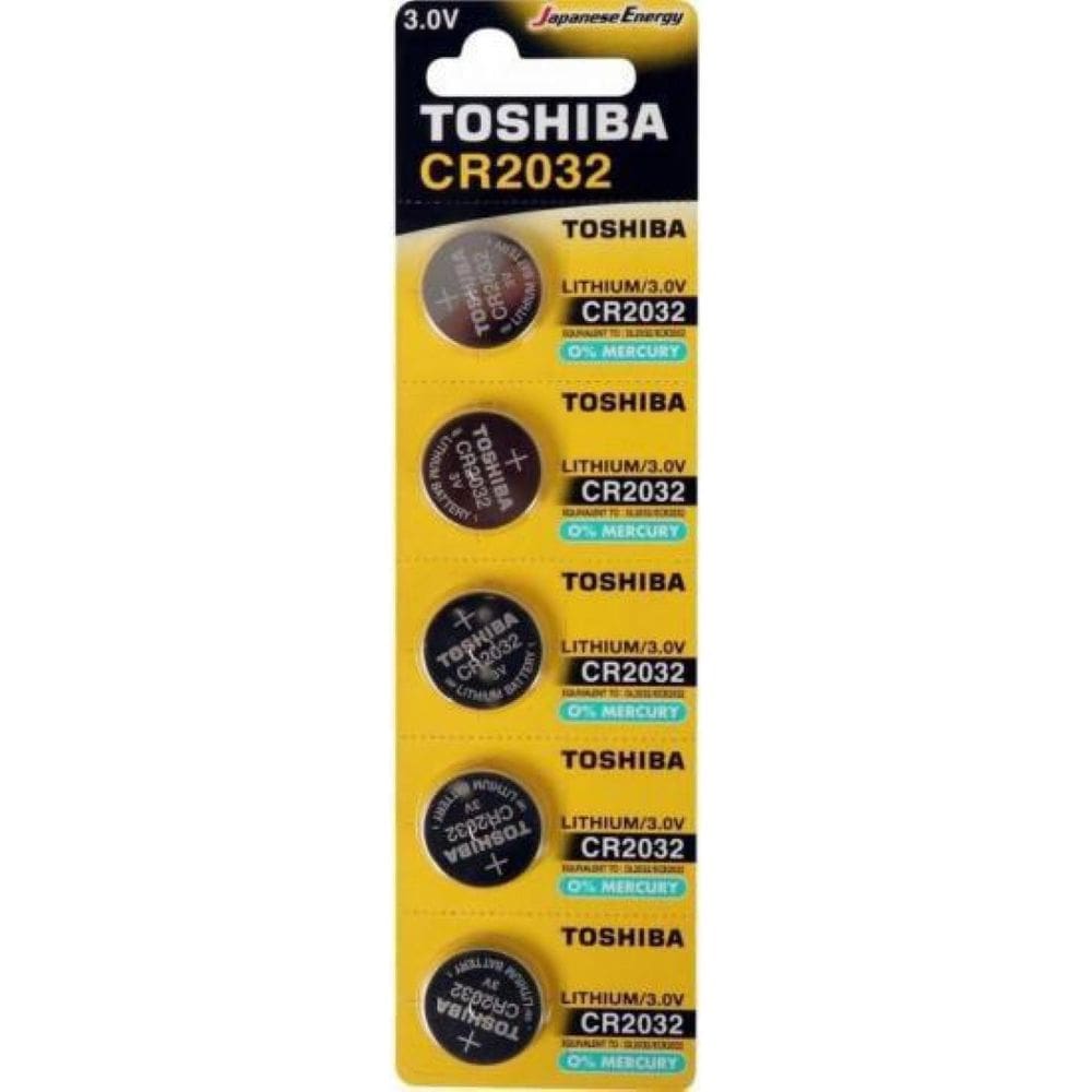 Pilha Moeda Lithium 3V Cr2032 Toshiba - Com 5 Un