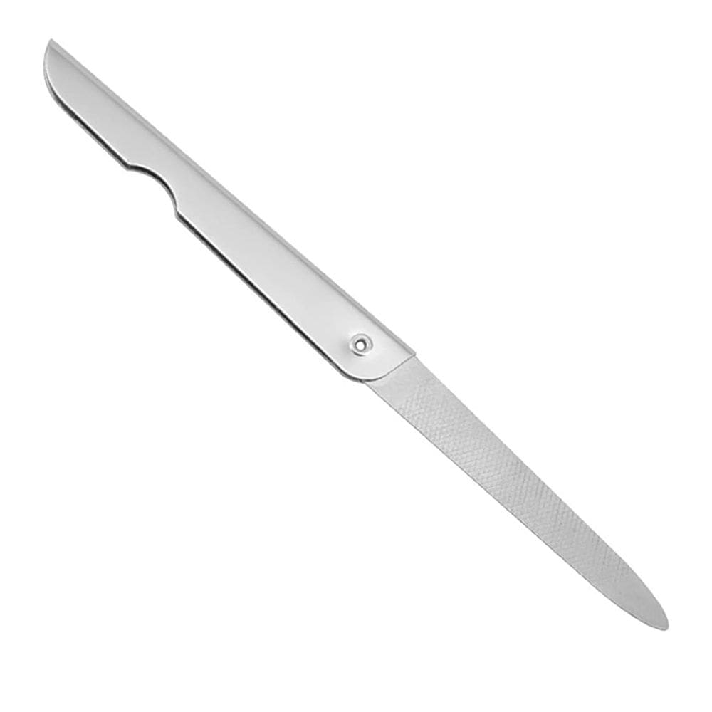 Conjunto de lixa de unhas WOIWO, faca dobrável de aço inoxidável, 5 unidades
