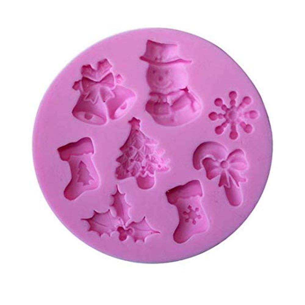 Molde de silicone para doces, molde de biscoito, molde de chocolate, WOIWO Christmas