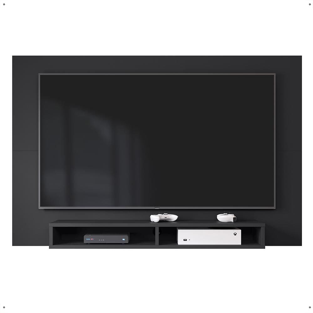 Painel Parede Home Estante TV 32 40 42 Polegadas Sala Quarto Escritório Retrô Nicho Porta Objeto Eletrônico Decoração Ambiente Manhattan - RPM