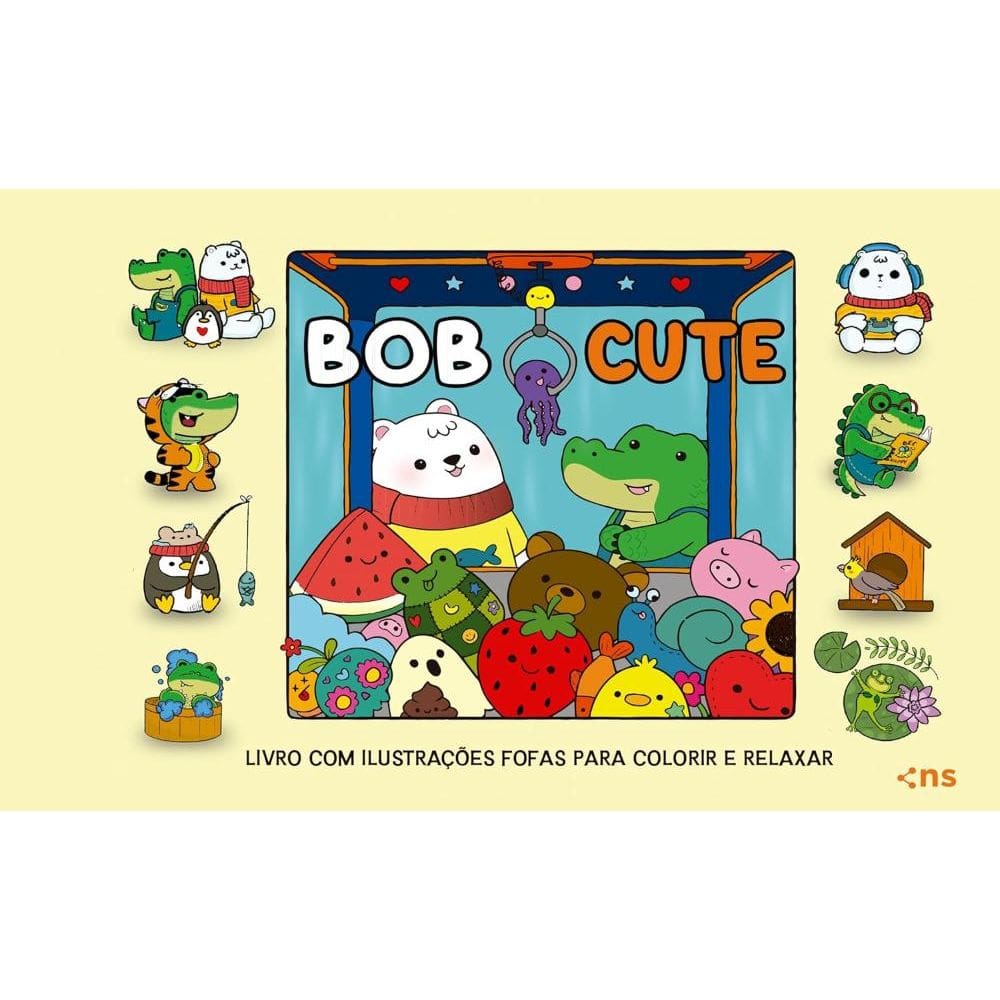 BOB CUTE – CAPA DURA Livro com ilustrações fofas para colorir e relaxar(2802)
